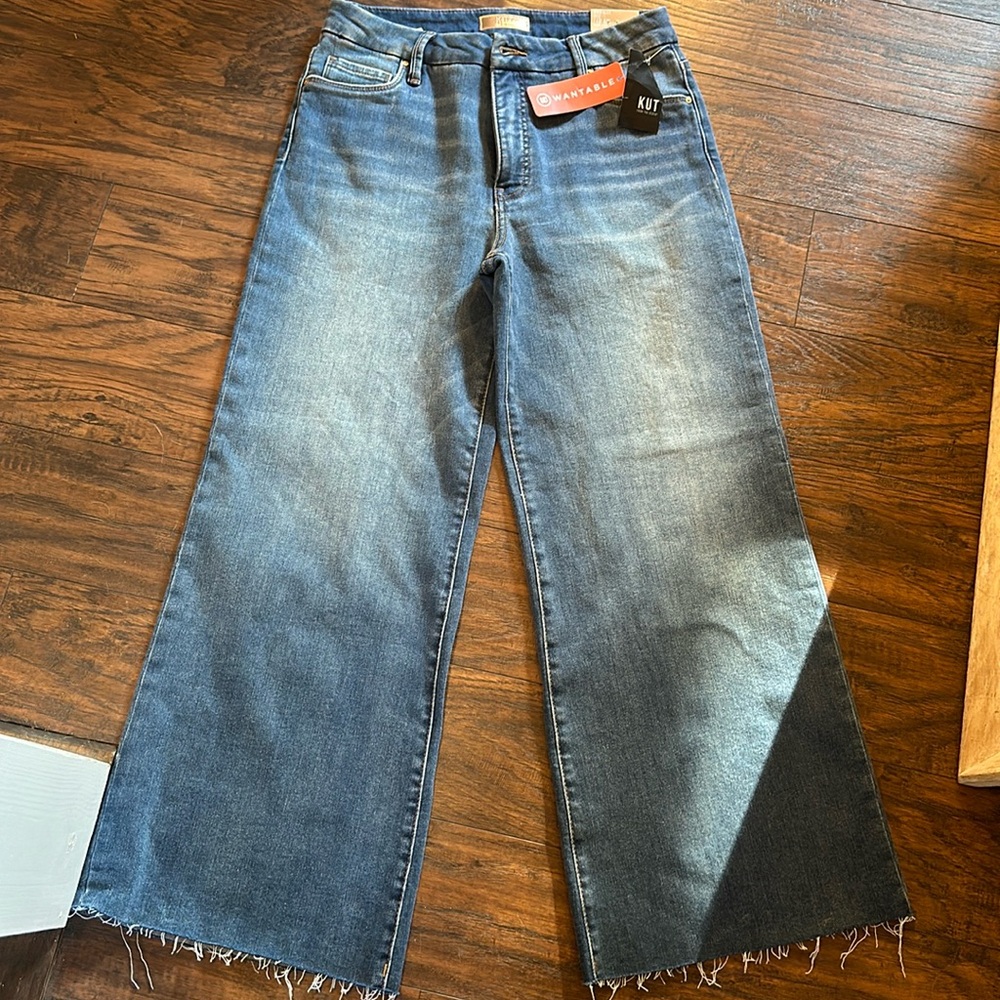 NWT Women’s Kut From the Kloth Meg Fab Ab Wide Leg Jeans